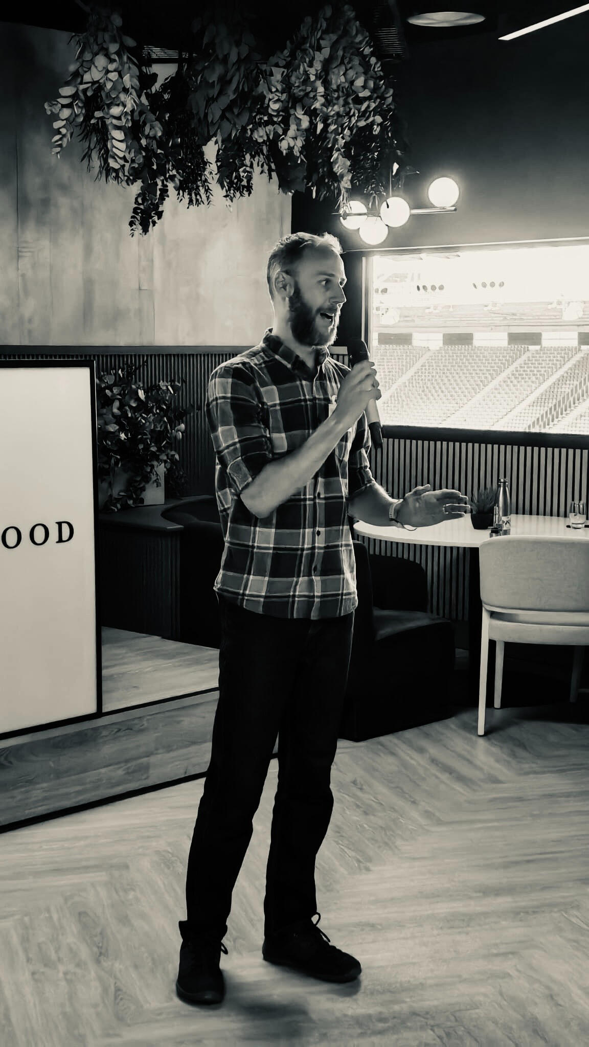 Speaking Al speaking at St Mary's Stadium