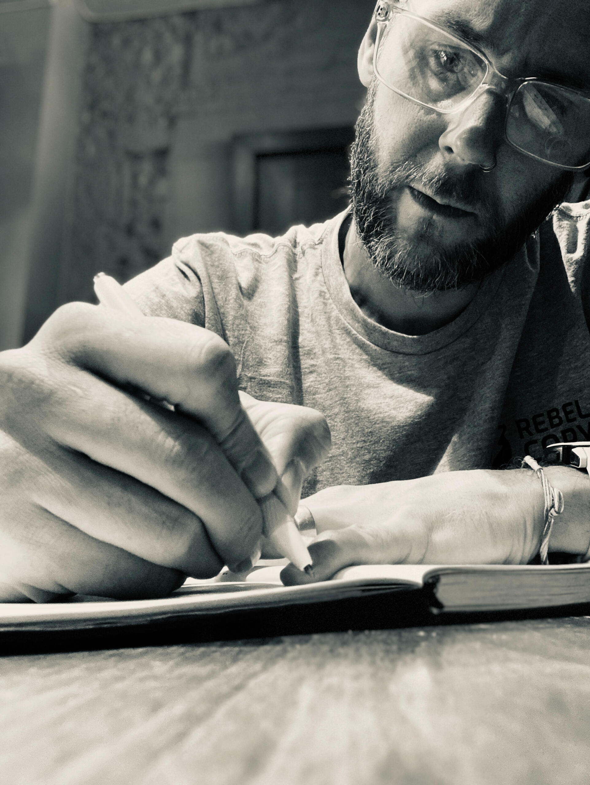 Al doing a weird smile